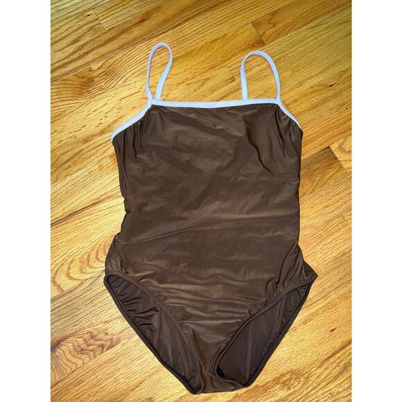 Leilani brown one piece swimsuit size 8 - Picture 1 of 6